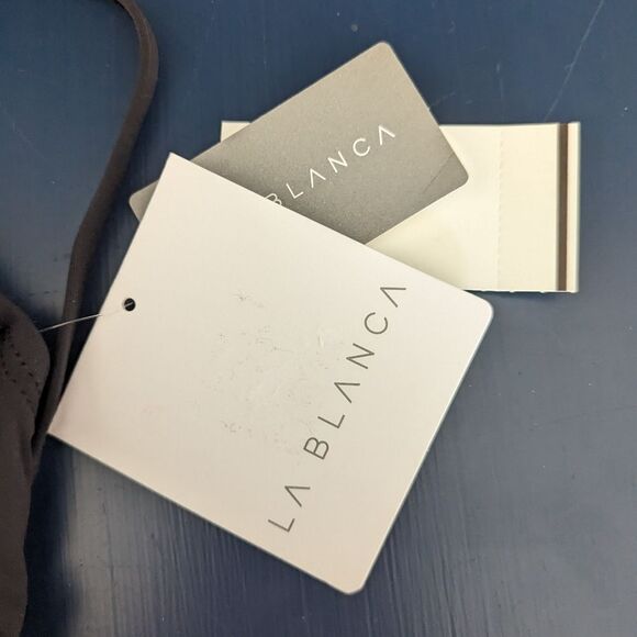 La Blanca Black Island Goddess Twist Keyhole One Piece Swimsuit Bathing suit NWT - Picture 6 of 6